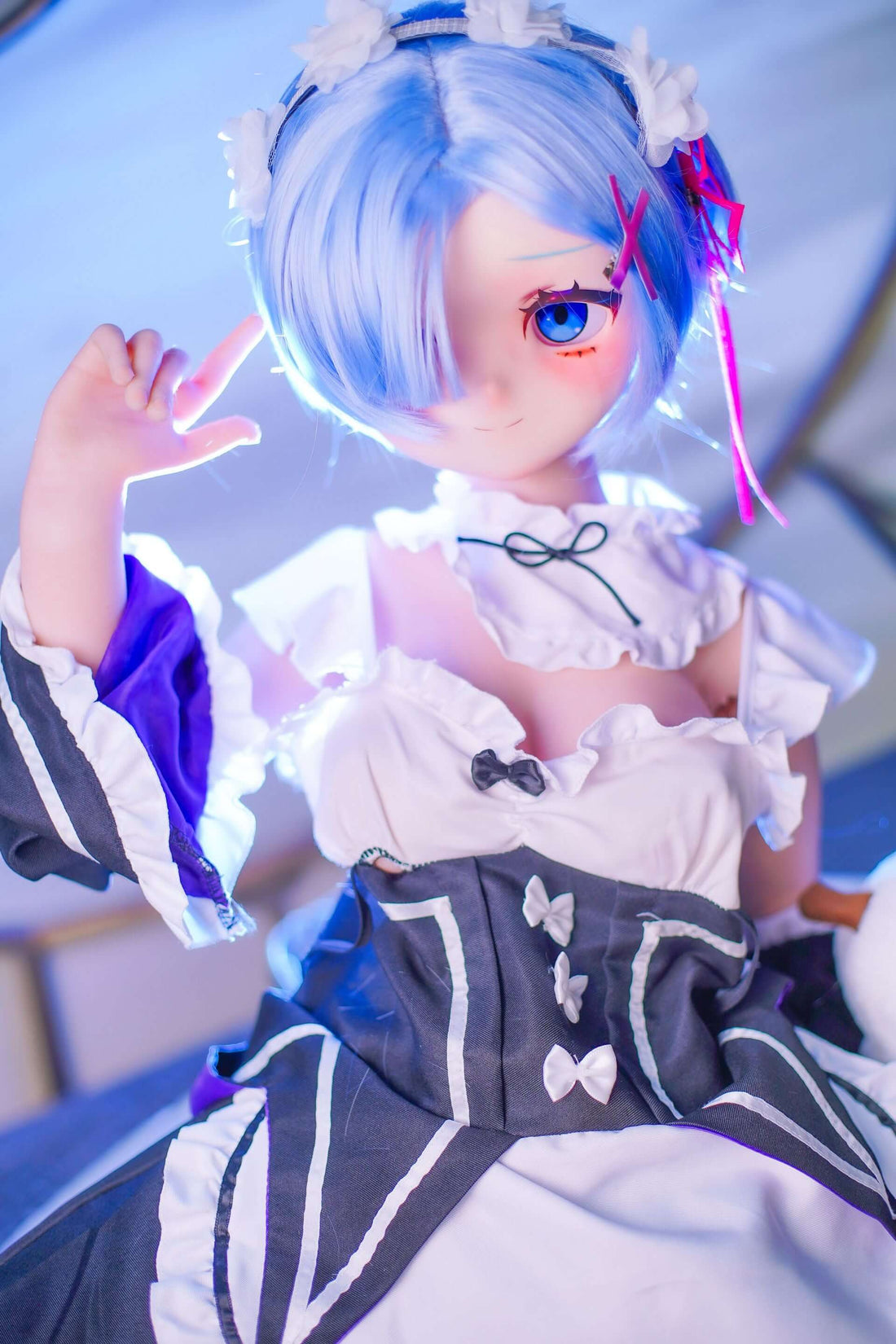 123cm Rem 1:2 Scale Re:Zero Series Silicone/TPE Small Breast Action Figure Doll