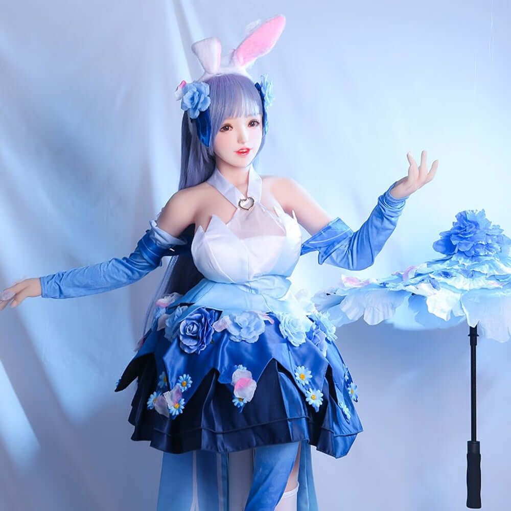 145cm Flora 1:1 Scale Silicone/TPE Large Breast Sex Doll